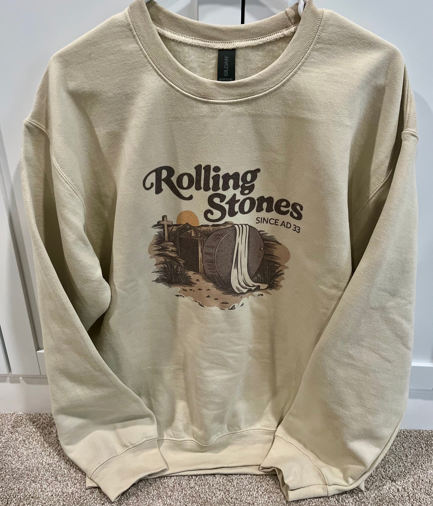 "Rolling Stones Since AD 33" Sand Color Tee OR Crew