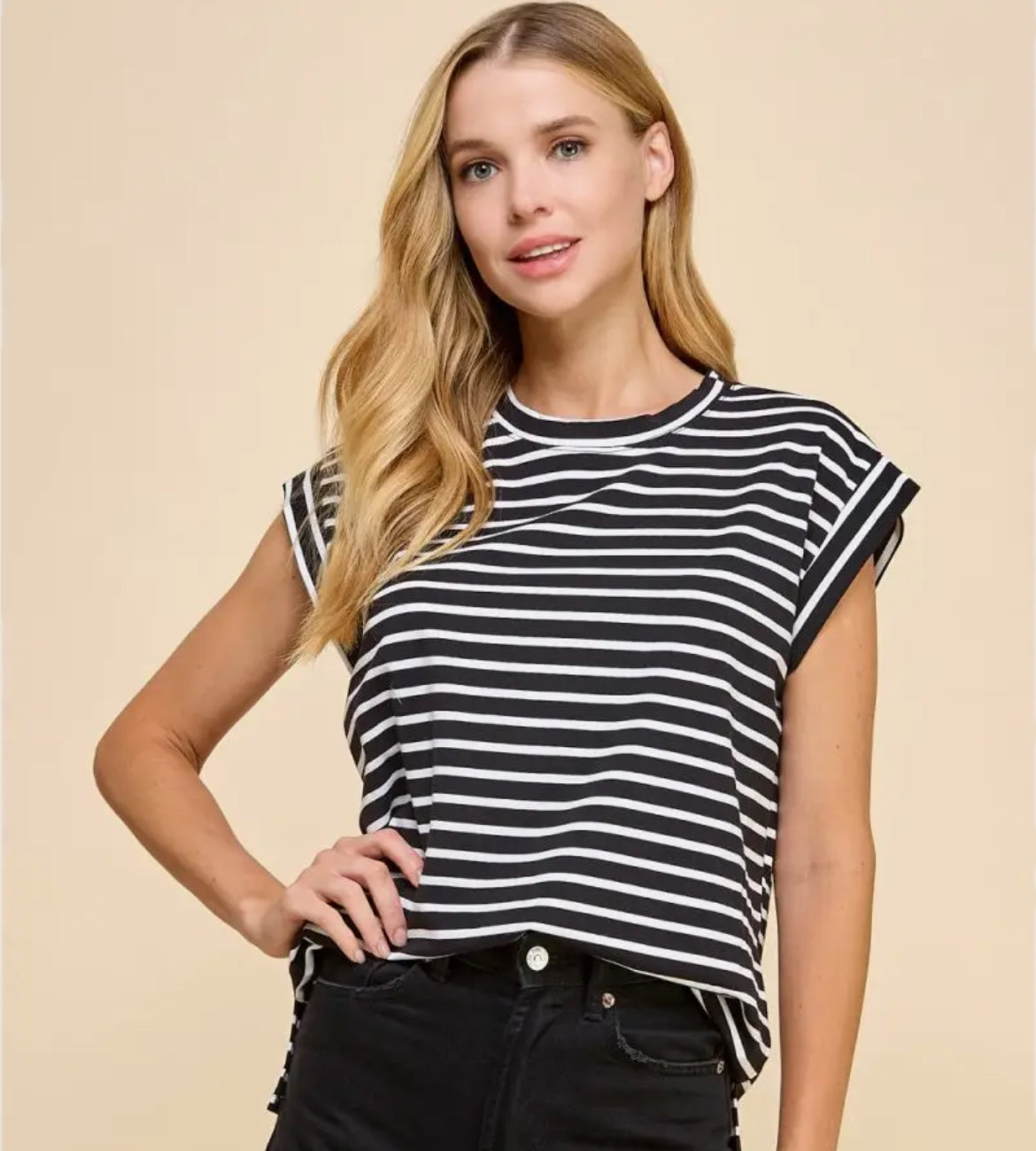 Black & Ivory Striped