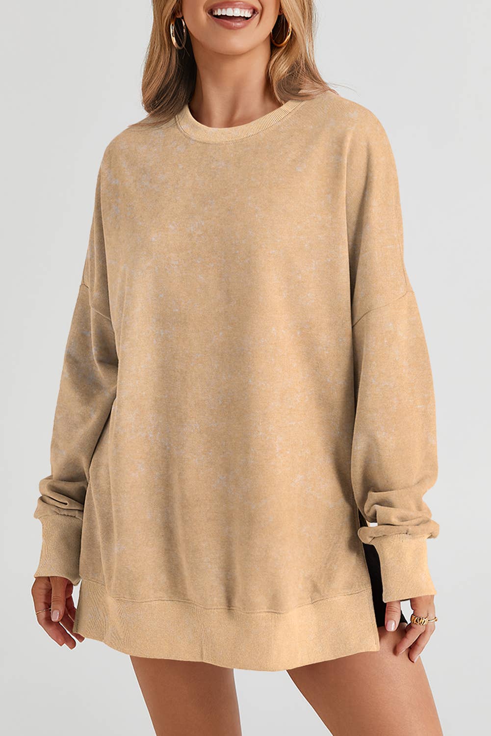 Khaki Oversized Sweatshirt