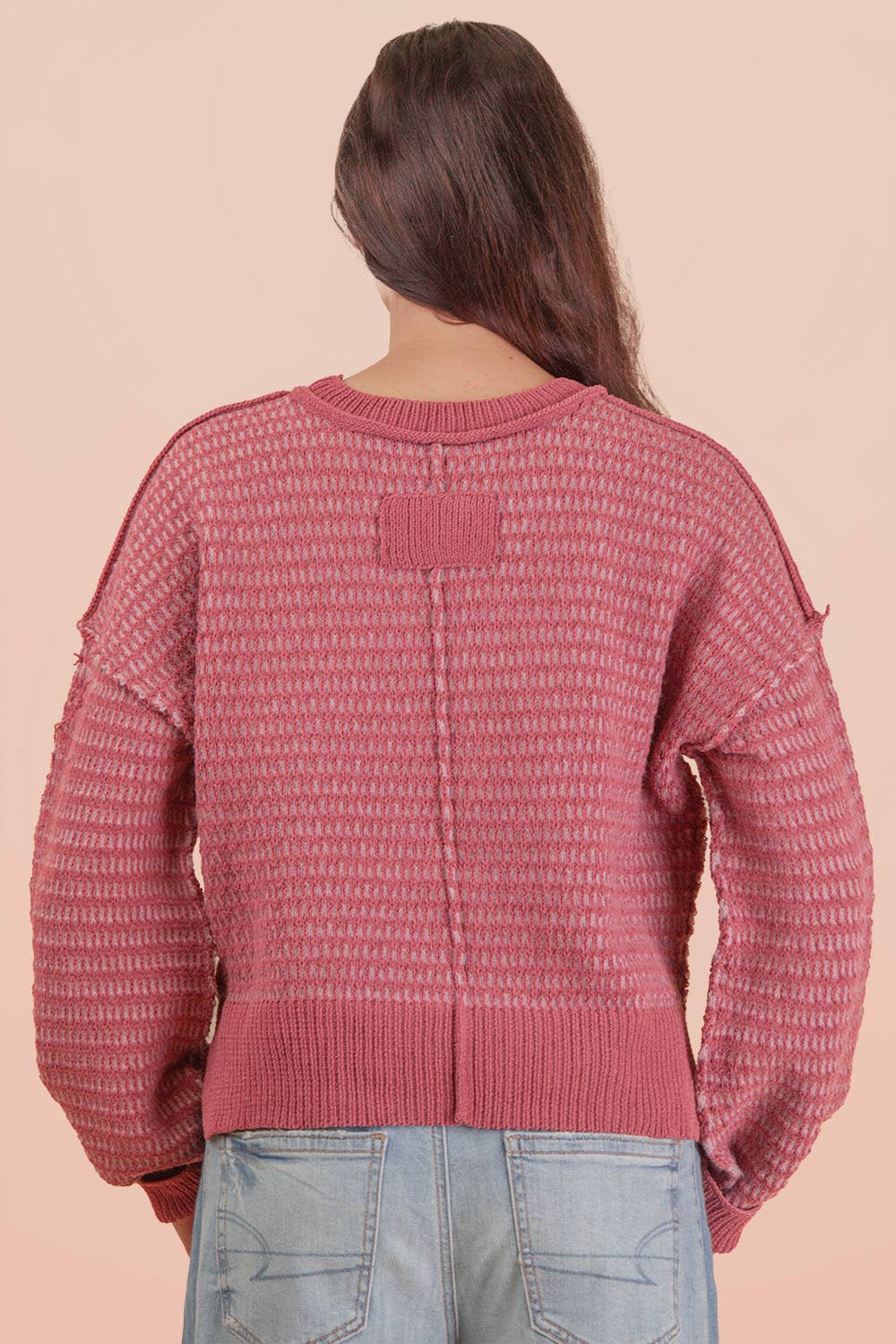 Two Tone Textured Sweater