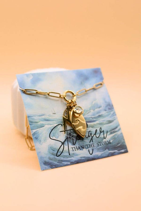 Stronger Than the Storm Charm Necklace