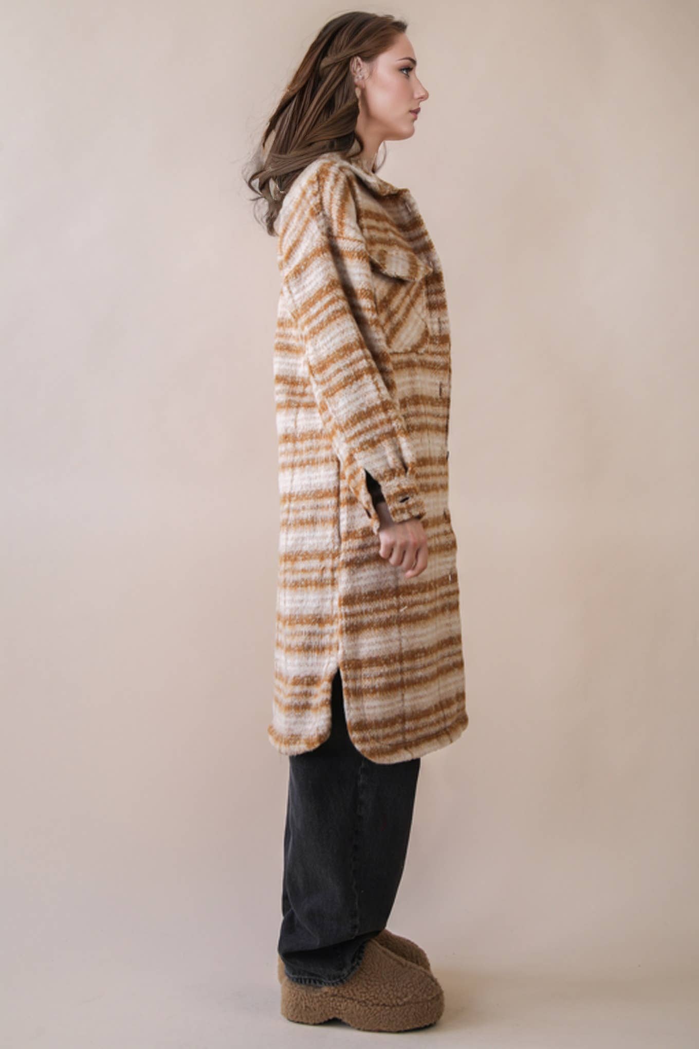 Aztec & Plaid Printed Shacket