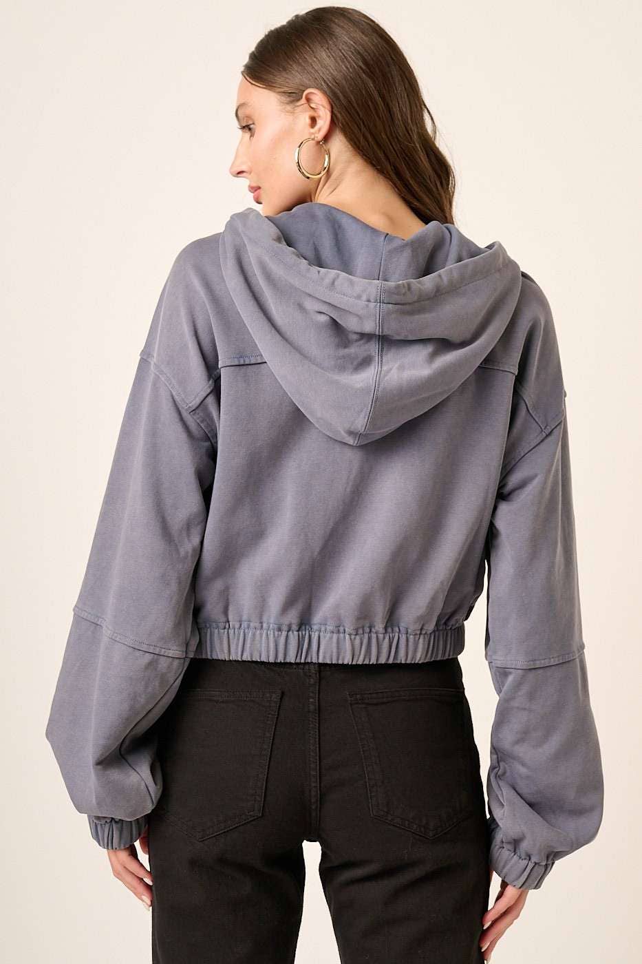 Dusty Blue Crop Jacket