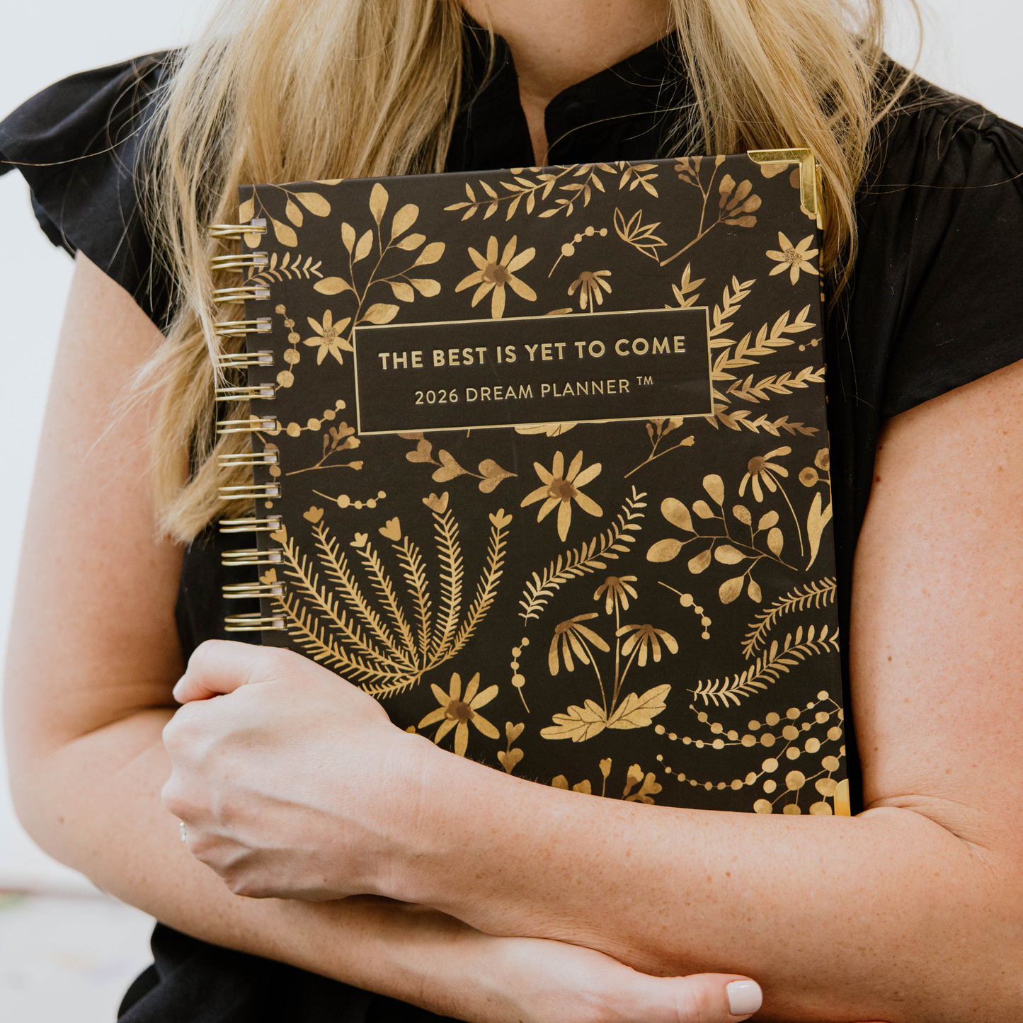 2026 Large Golden Floral Dream Planner - Timestamp Layout