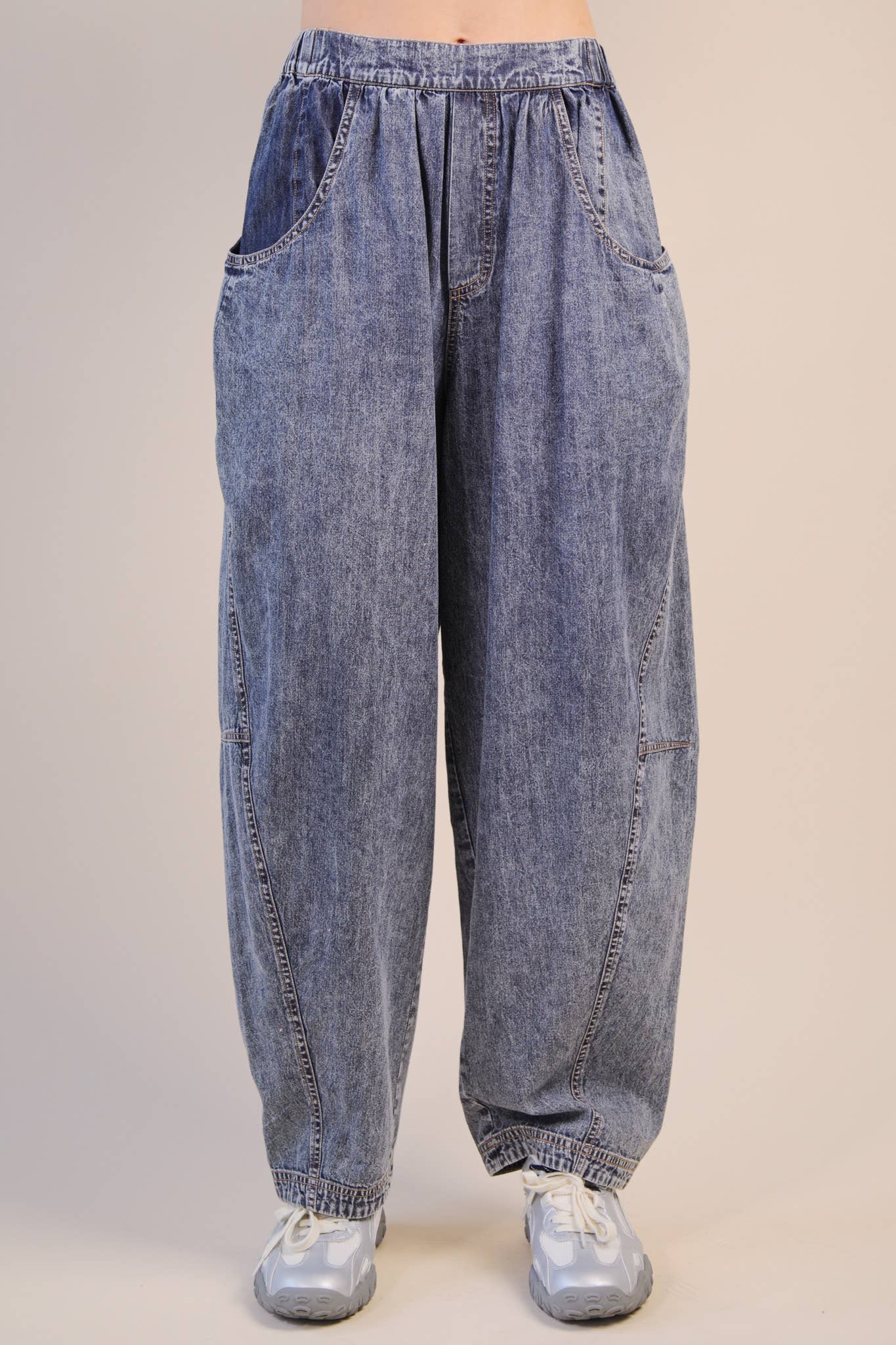 Washed Barrel Pants