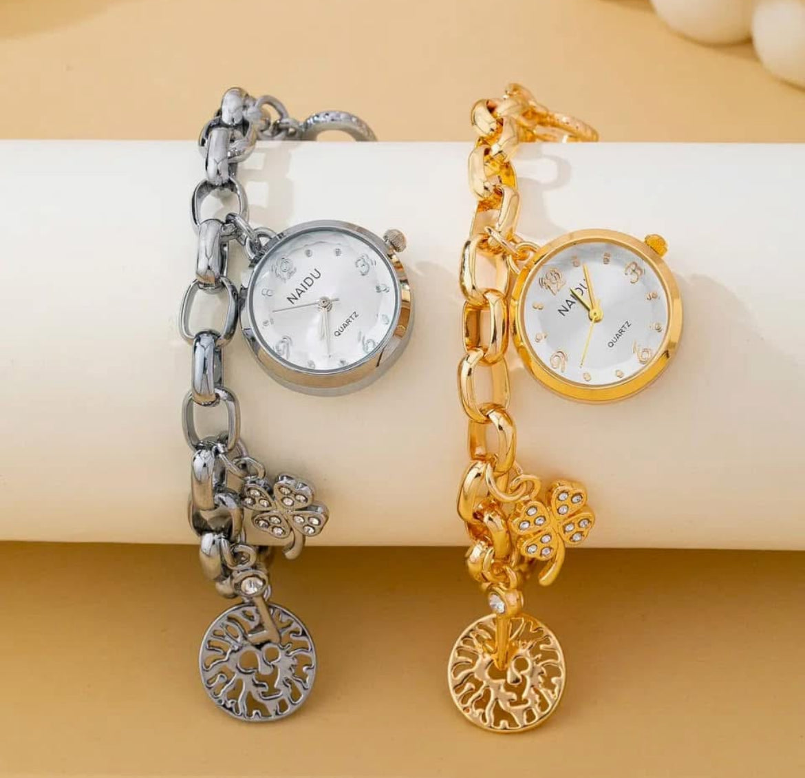 Charm Bracelet with Dial Clock - 2 options