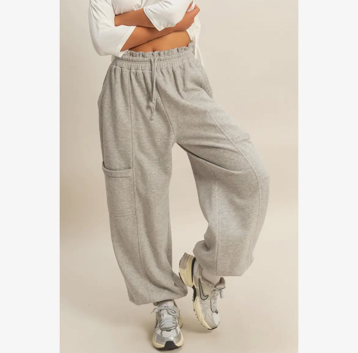 Ruffle Waist Joggers - 3 Colors