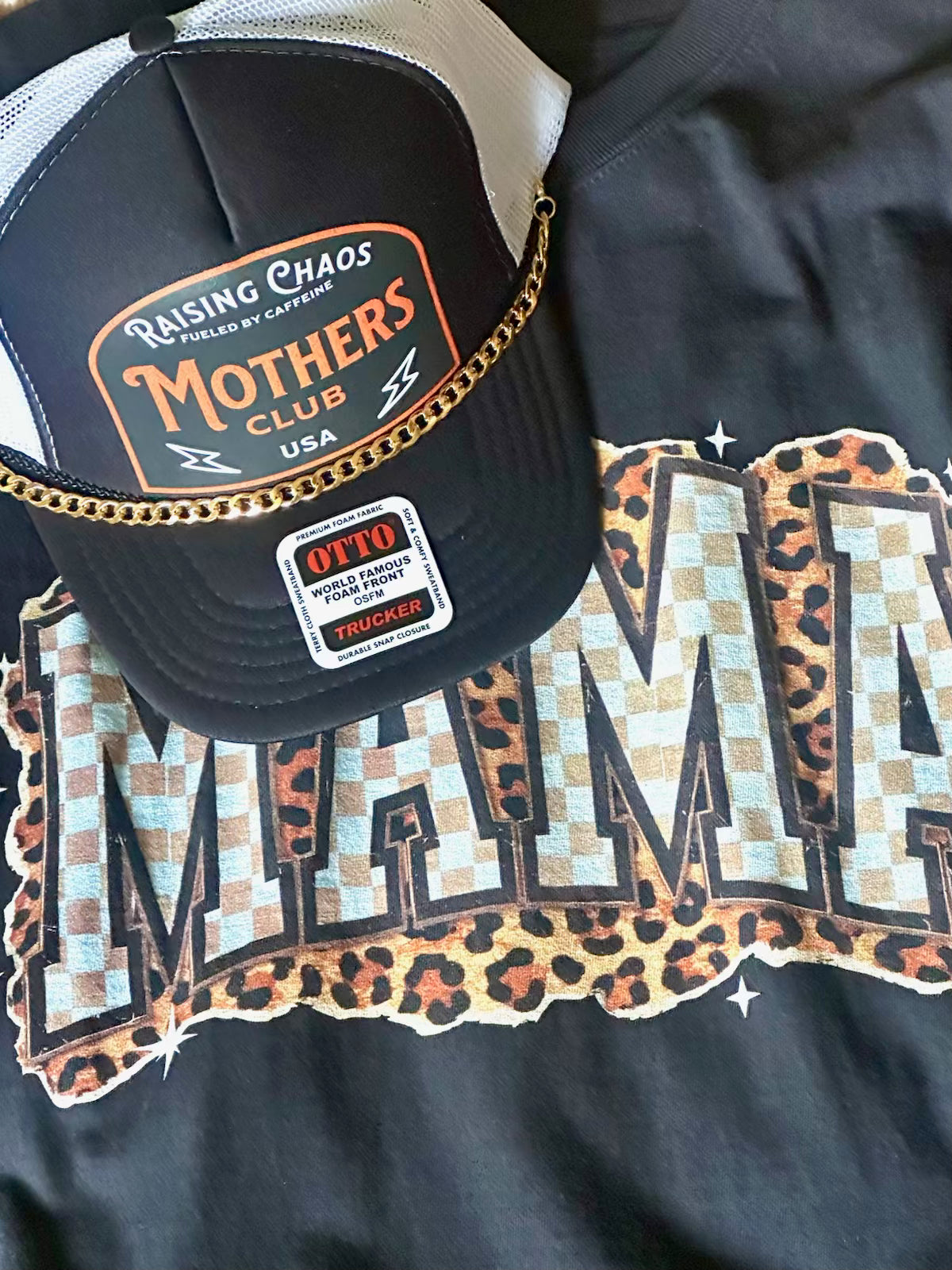 "Raising Chaos Mothers Club" Hat & Chain