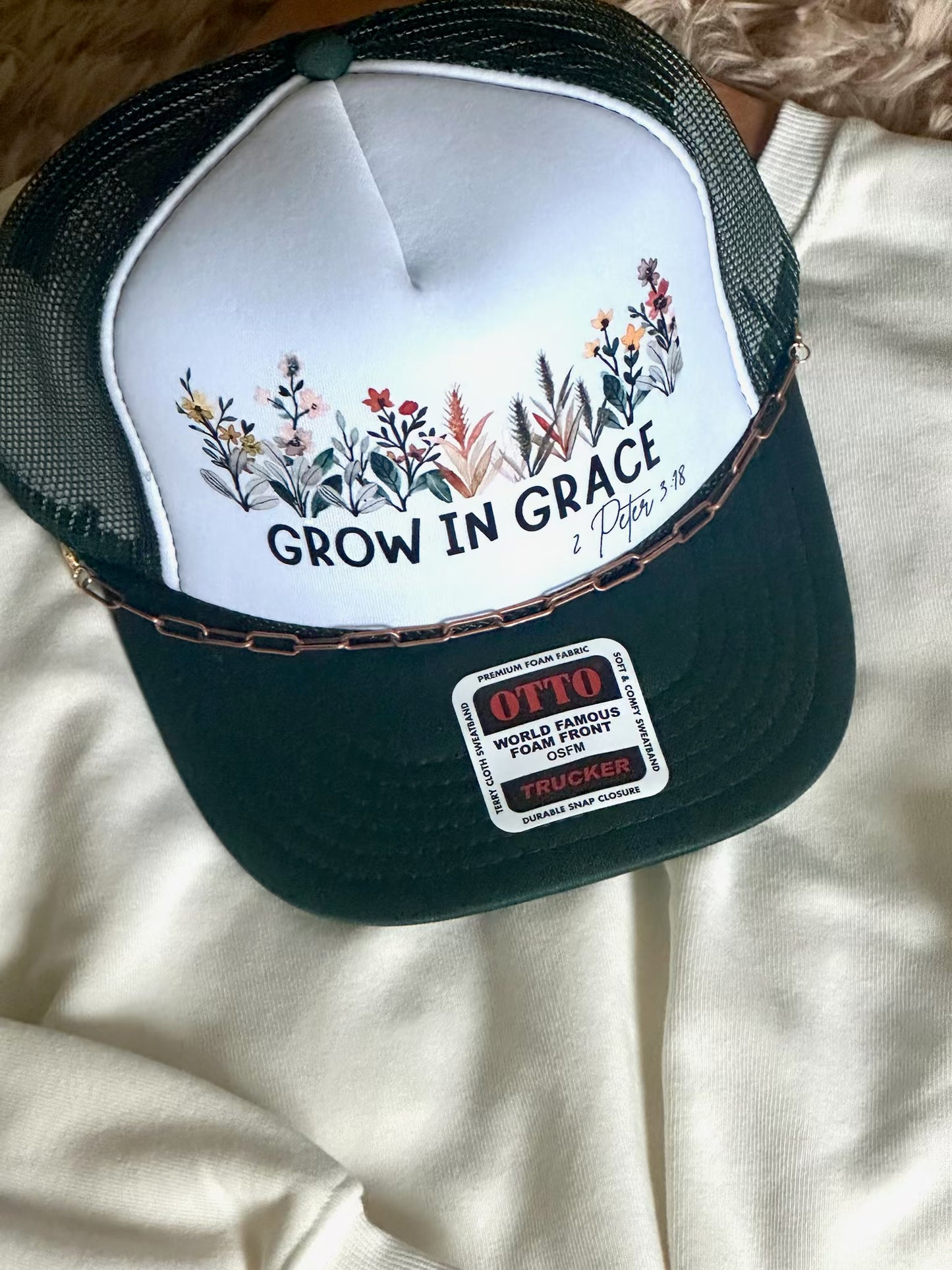 "Grow in Grace" Hat & Chain