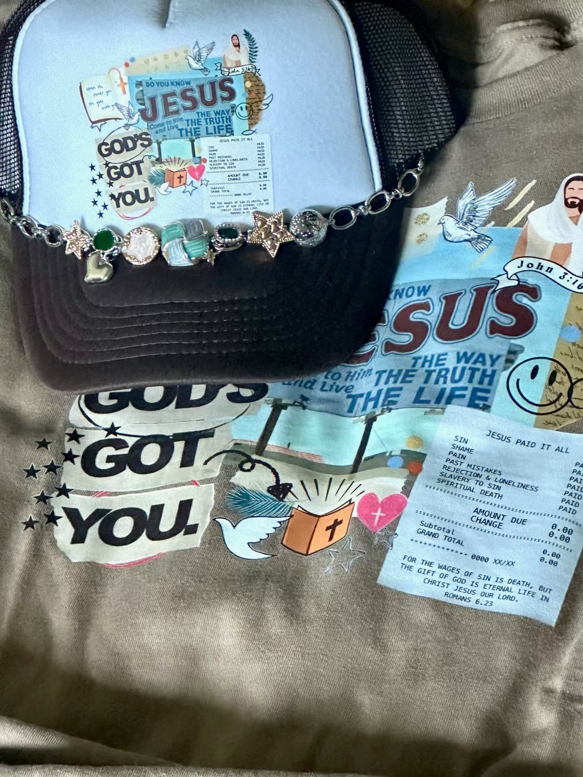 "Gods Got You" Hat & Chain