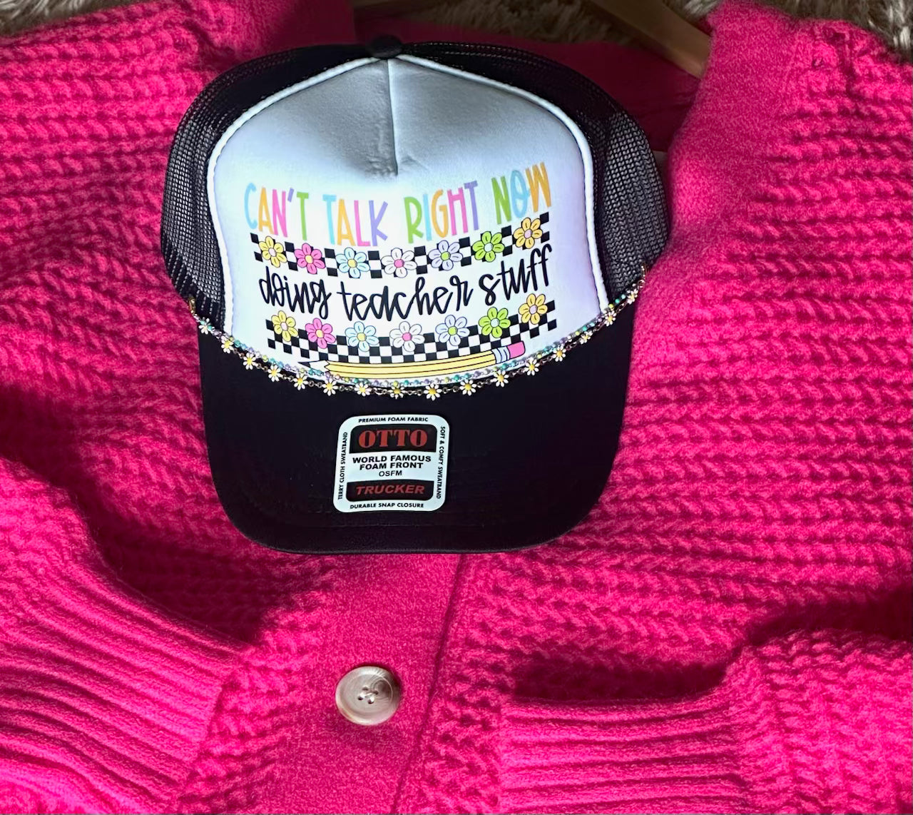 "Doing Teacher Stuff" Hat & Chain