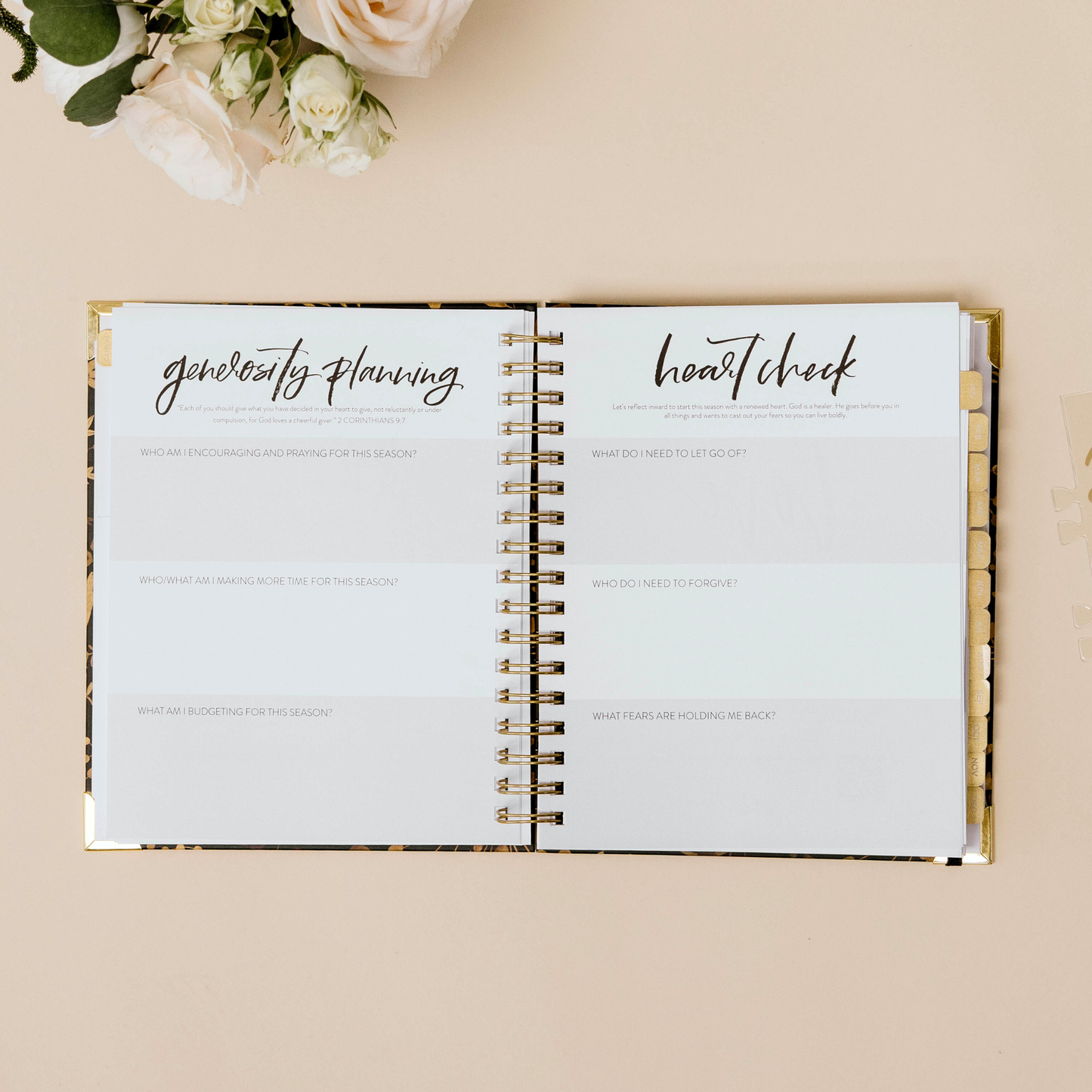 2026 Golden Dream Planner - Horizontal Layout