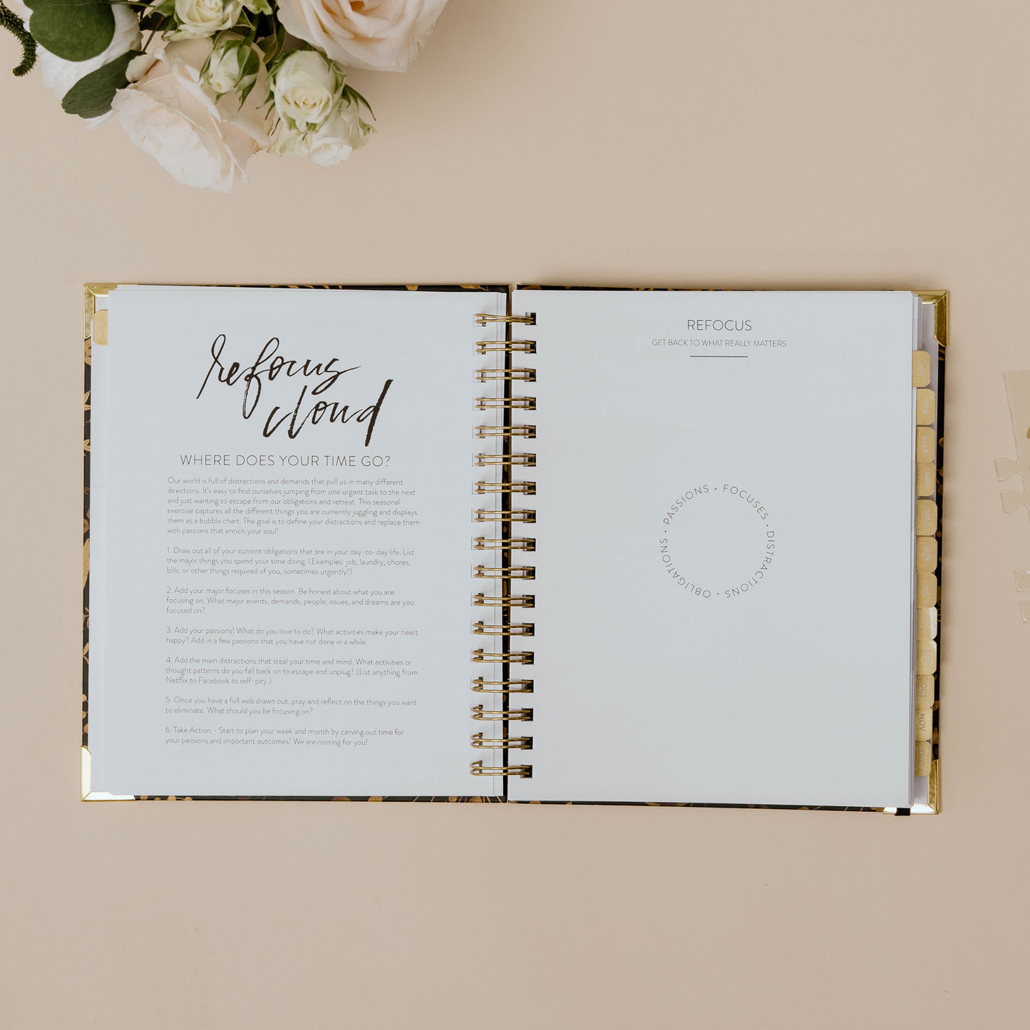 2026 Golden Dream Planner - Horizontal Layout