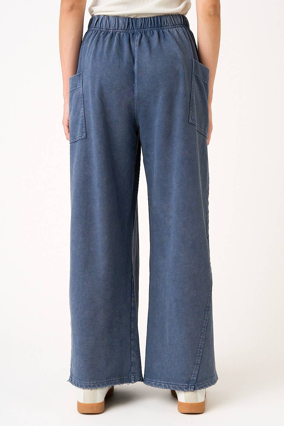 Mineral Wash Wide Leg Pants