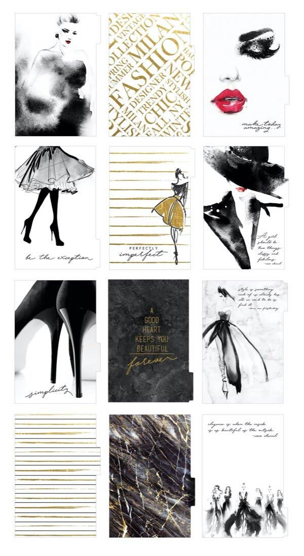 Black & Gold Mini 12 Month Undated Planner
