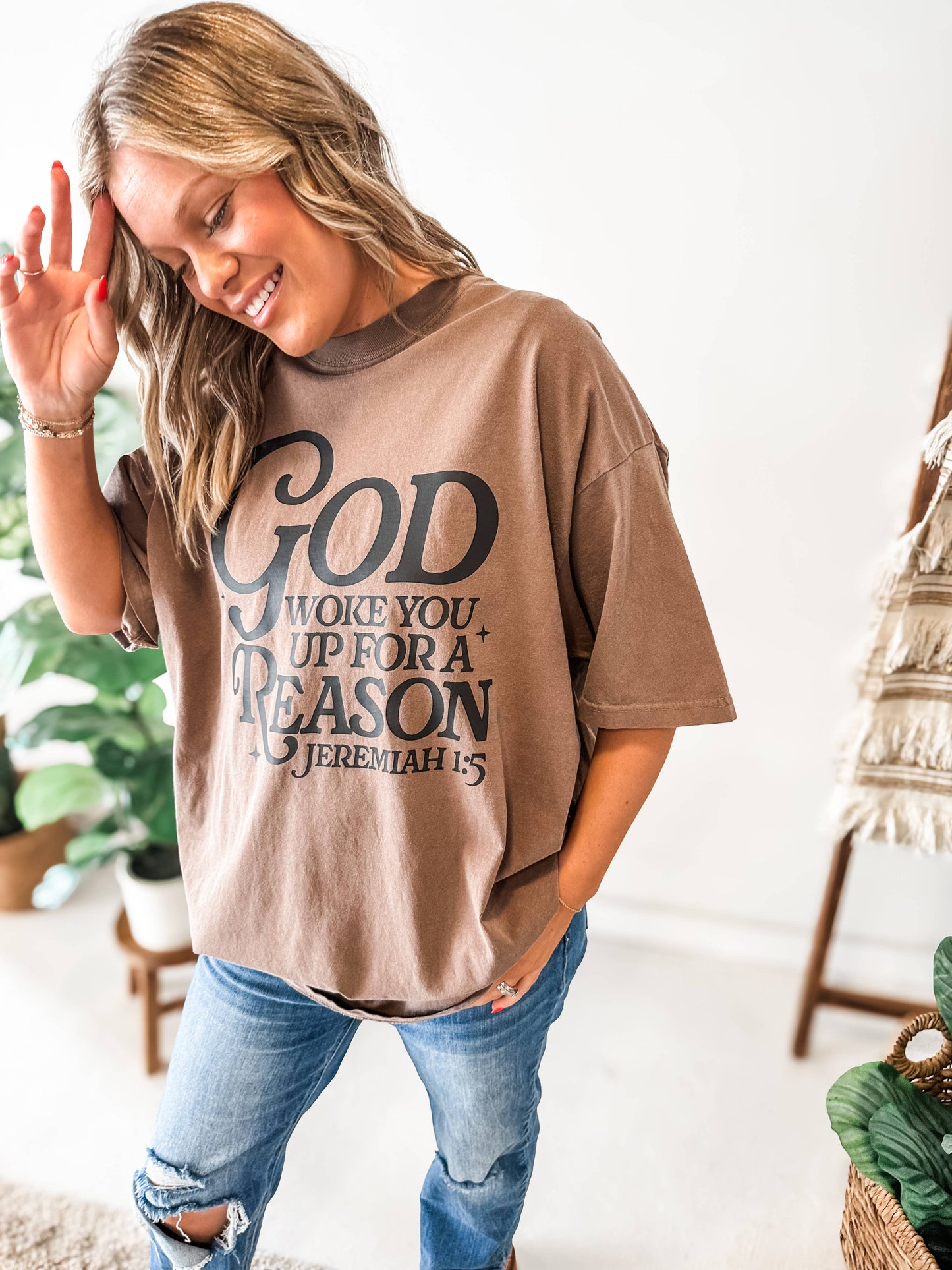 God Woke You Up For a Reason Tee